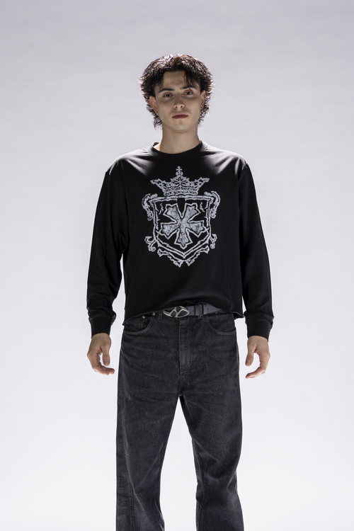 LVTK SHIELD LONGSLEEVE BLACK TEE